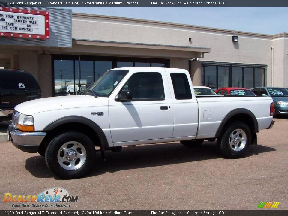 1999 Ford Ranger XLT Extended Cab 4x4 Oxford White / Medium Graphite Photo #12