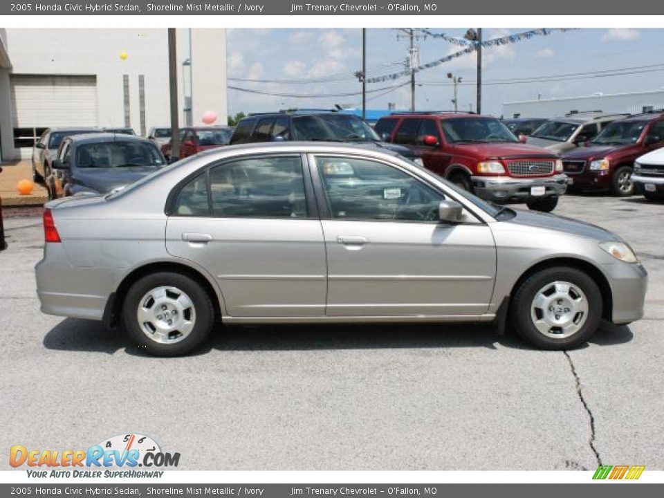 2005 Honda Civic Hybrid Sedan Shoreline Mist Metallic / Ivory Photo #1