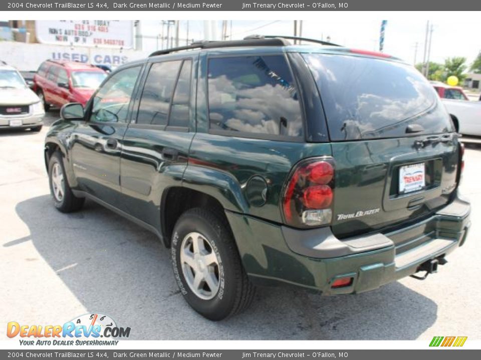 2004 Chevrolet TrailBlazer LS 4x4 Dark Green Metallic / Medium Pewter Photo #4