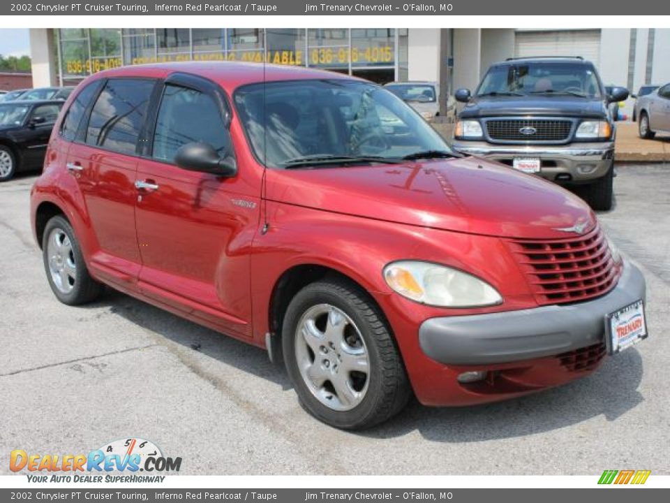 2002 Chrysler PT Cruiser Touring Inferno Red Pearlcoat / Taupe Photo #2