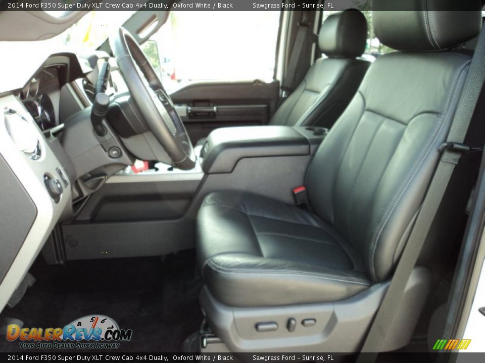 2014 Ford F350 Super Duty XLT Crew Cab 4x4 Dually Oxford White / Black Photo #17