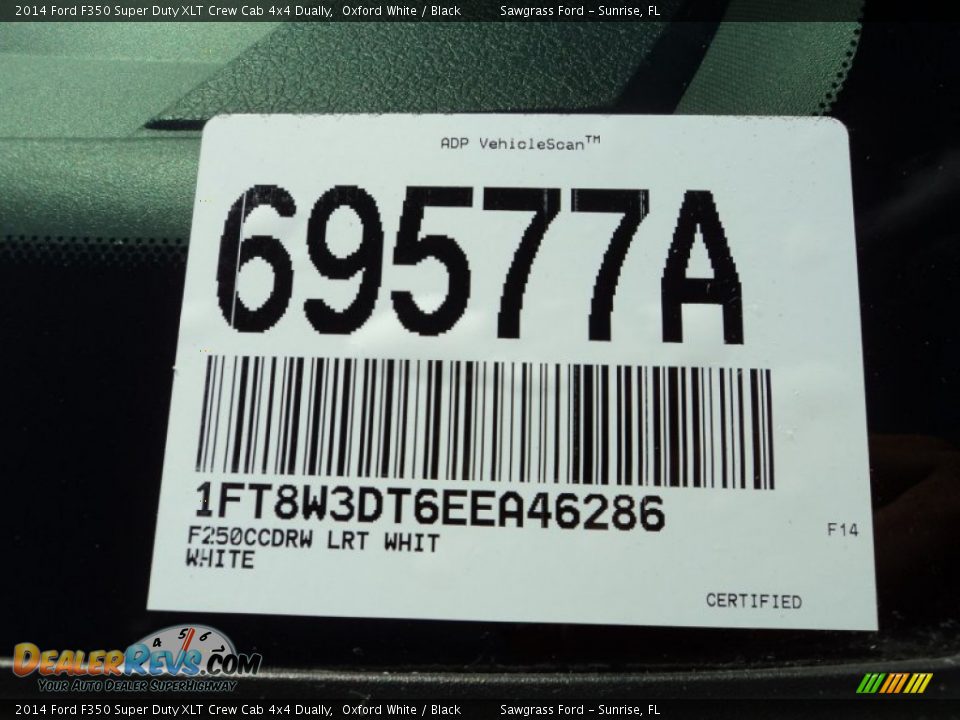 2014 Ford F350 Super Duty XLT Crew Cab 4x4 Dually Oxford White / Black Photo #34