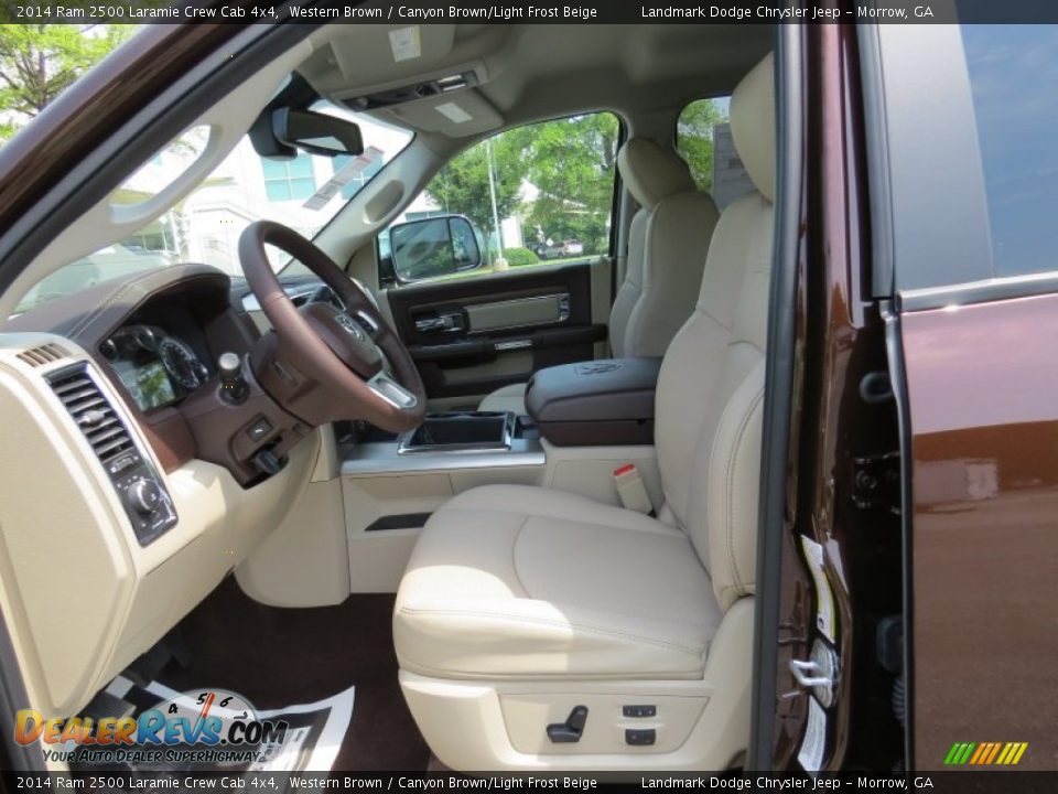 2014 Ram 2500 Laramie Crew Cab 4x4 Western Brown / Canyon Brown/Light Frost Beige Photo #7