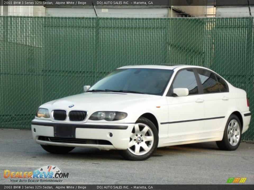 2003 BMW 3 Series 325i Sedan Alpine White / Beige Photo #1