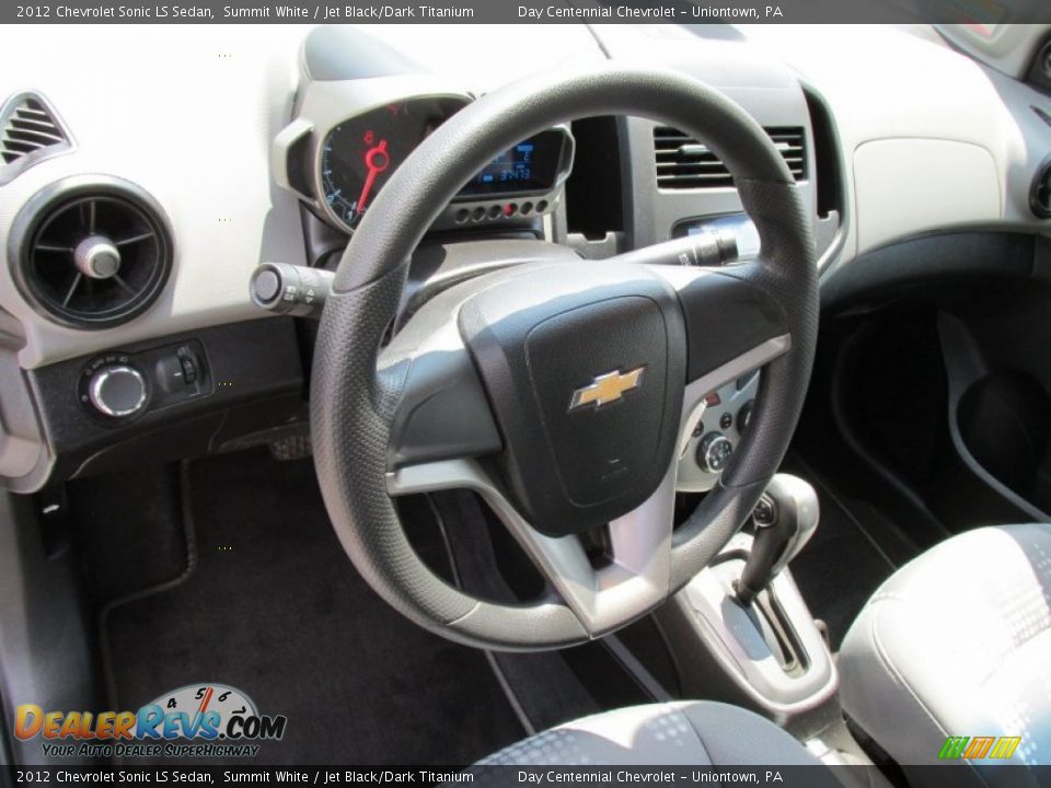 2012 Chevrolet Sonic LS Sedan Summit White / Jet Black/Dark Titanium Photo #14