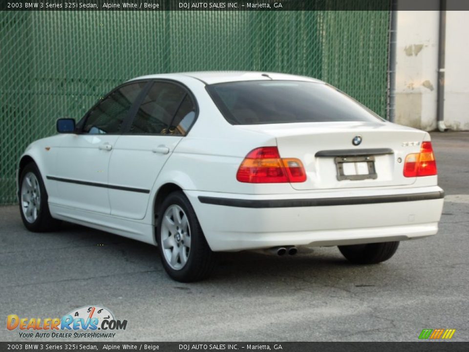 2003 BMW 3 Series 325i Sedan Alpine White / Beige Photo #5