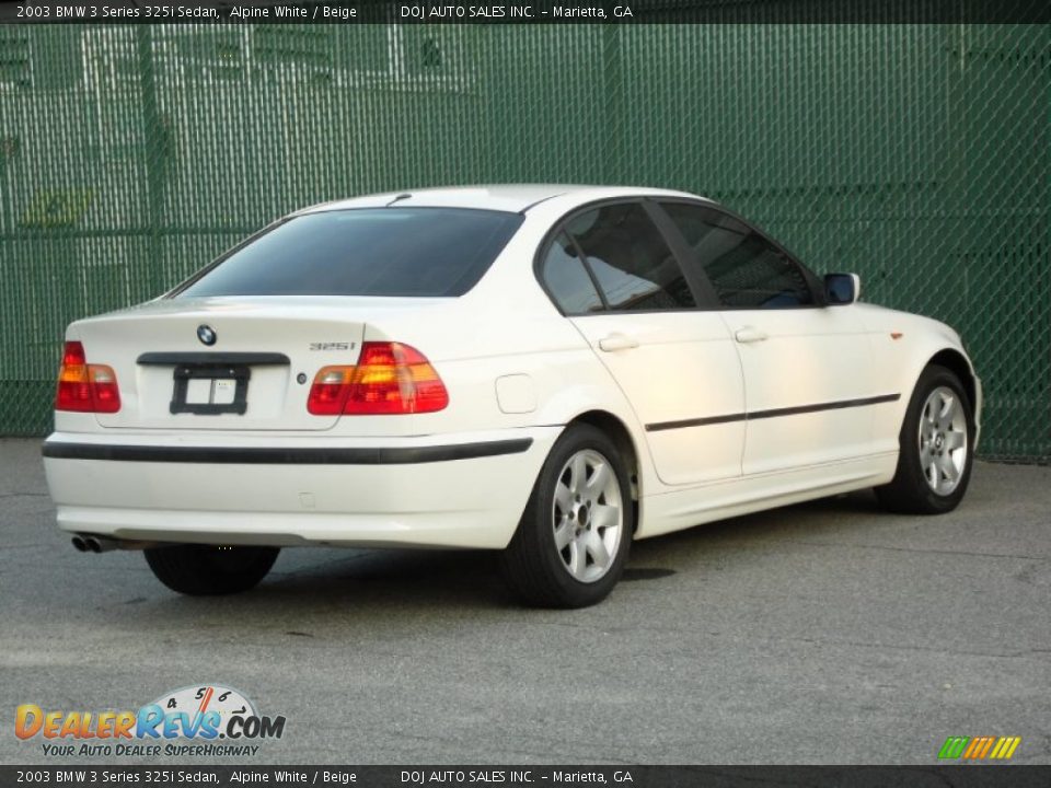 2003 BMW 3 Series 325i Sedan Alpine White / Beige Photo #6