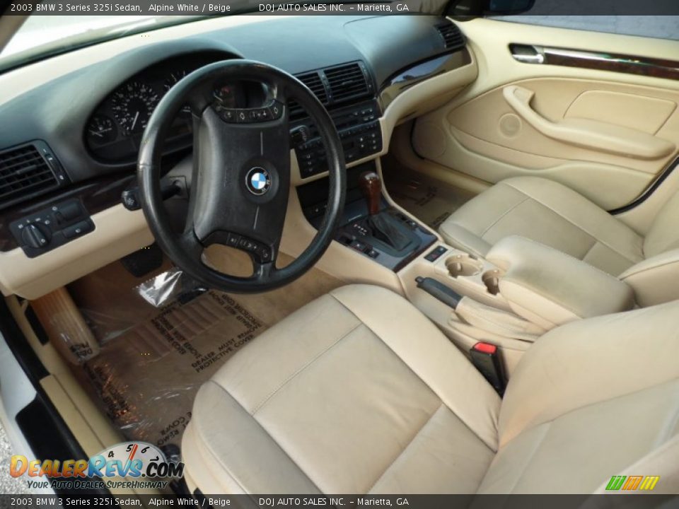 Beige Interior - 2003 BMW 3 Series 325i Sedan Photo #9