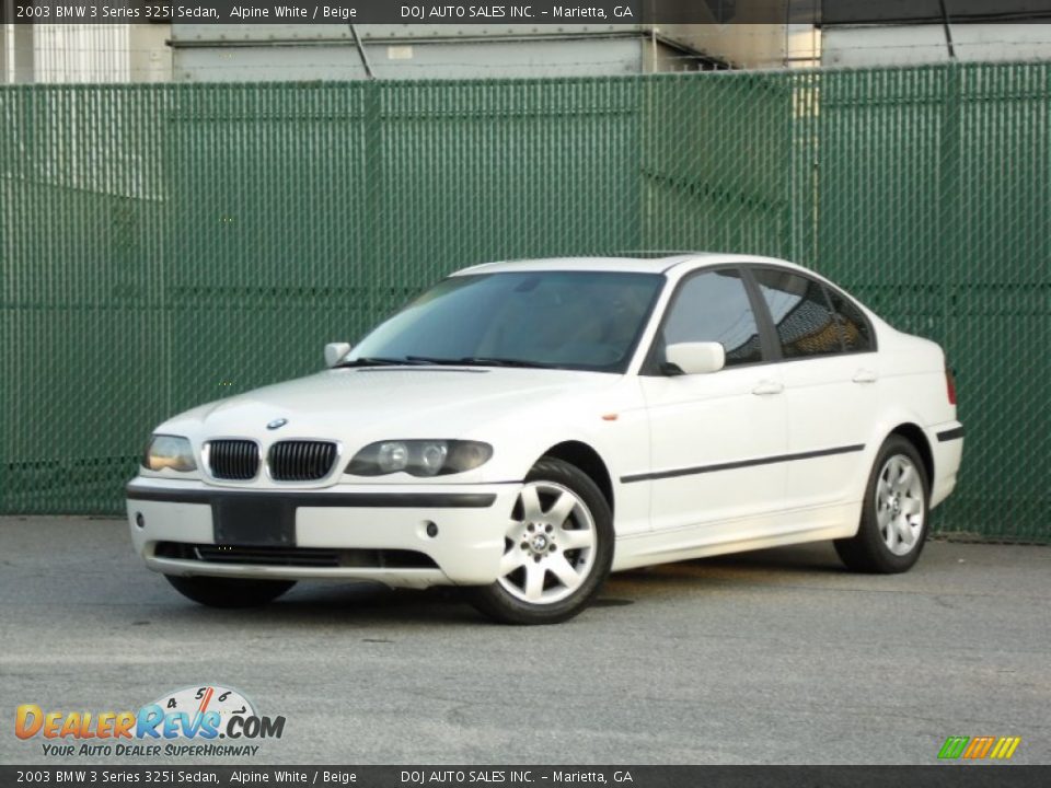 2003 BMW 3 Series 325i Sedan Alpine White / Beige Photo #16