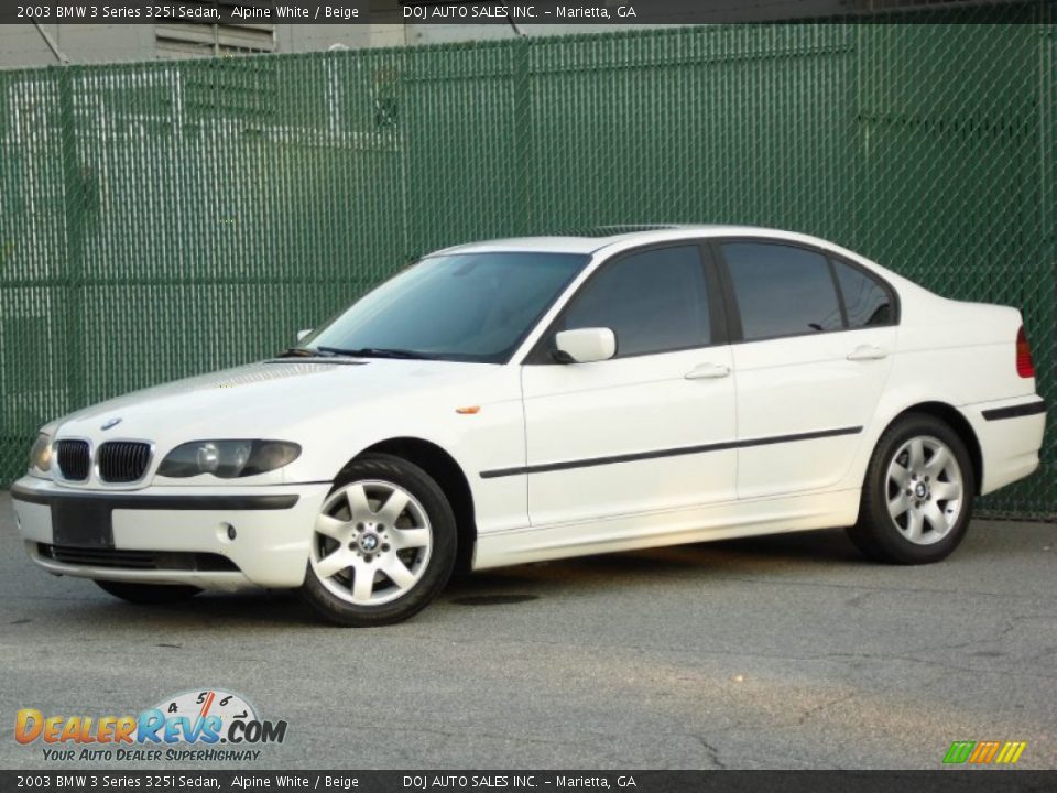 2003 BMW 3 Series 325i Sedan Alpine White / Beige Photo #18