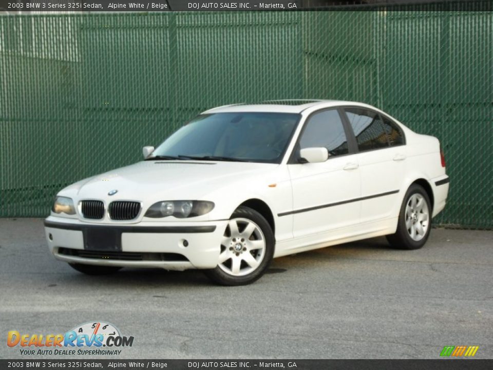 2003 BMW 3 Series 325i Sedan Alpine White / Beige Photo #19