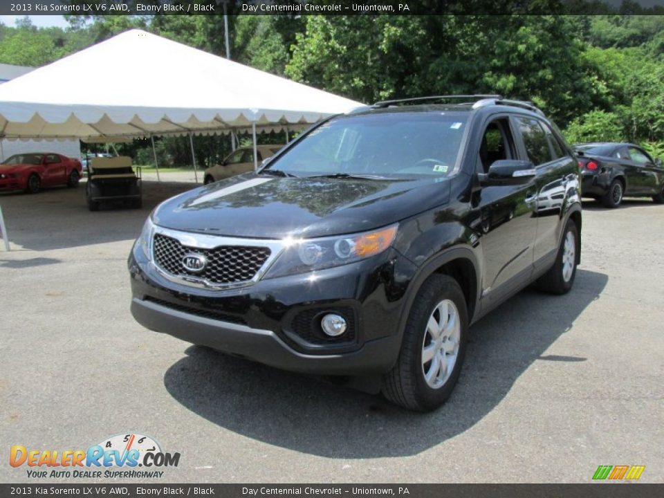 2013 Kia Sorento LX V6 AWD Ebony Black / Black Photo #10