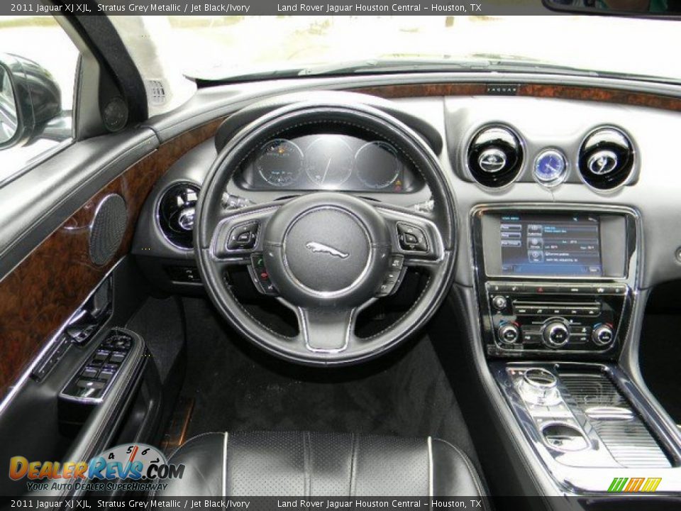 2011 Jaguar XJ XJL Stratus Grey Metallic / Jet Black/Ivory Photo #13