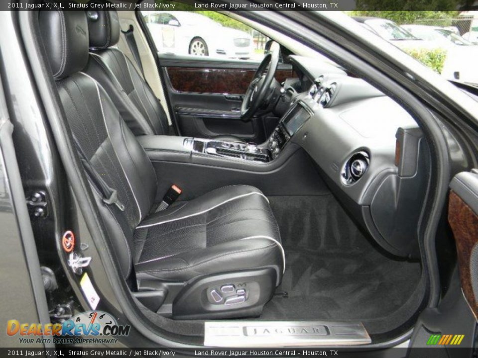 2011 Jaguar XJ XJL Stratus Grey Metallic / Jet Black/Ivory Photo #24