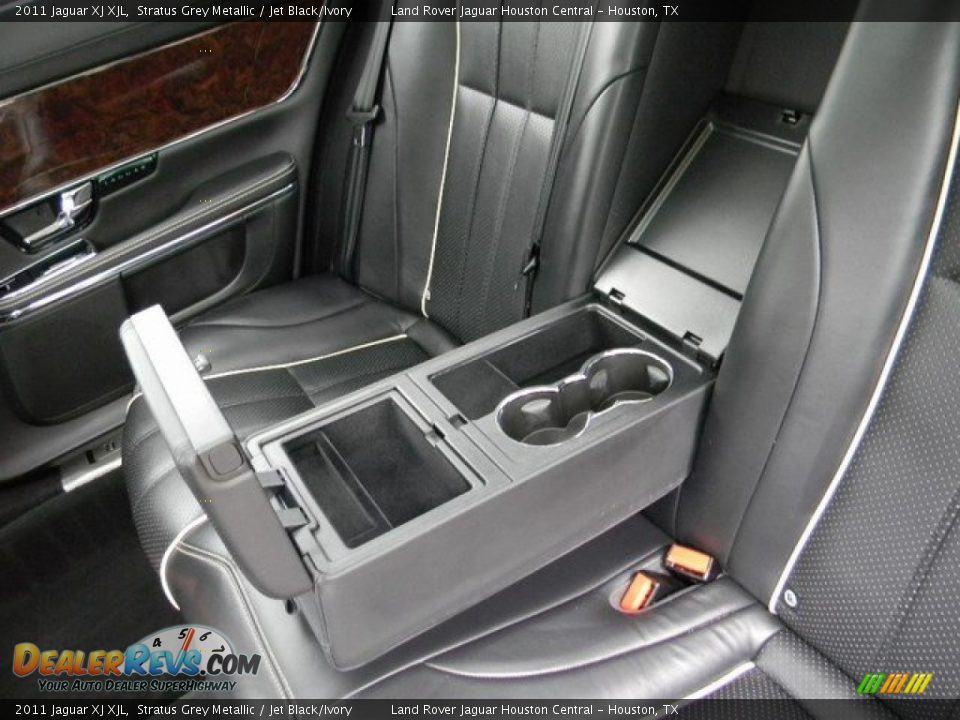 2011 Jaguar XJ XJL Stratus Grey Metallic / Jet Black/Ivory Photo #35