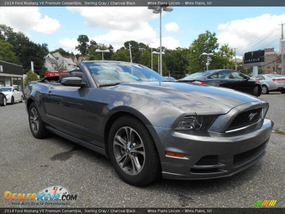 2014 Ford Mustang V6 Premium Convertible Sterling Gray / Charcoal Black Photo #2