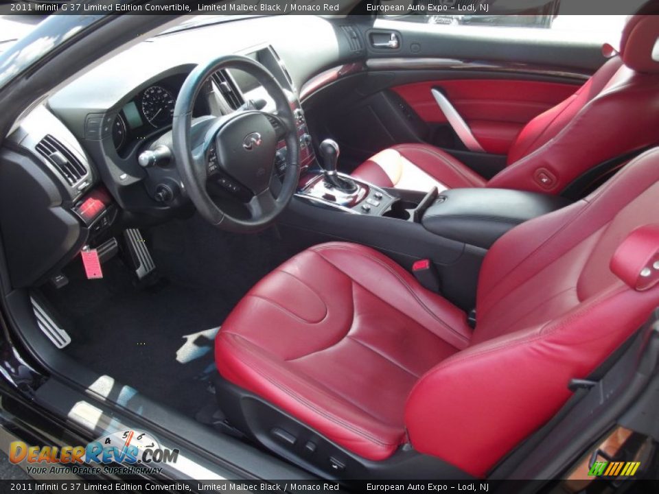 Monaco Red Interior - 2011 Infiniti G 37 Limited Edition Convertible Photo #8