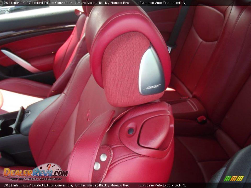 2011 Infiniti G 37 Limited Edition Convertible Limited Malbec Black / Monaco Red Photo #18