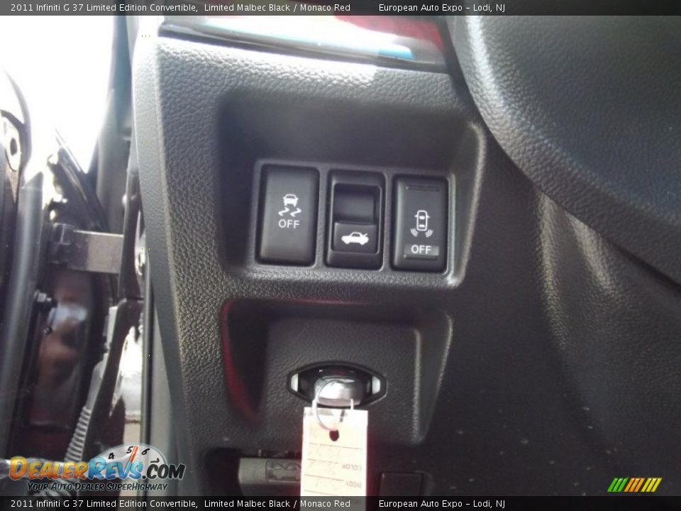 2011 Infiniti G 37 Limited Edition Convertible Limited Malbec Black / Monaco Red Photo #27