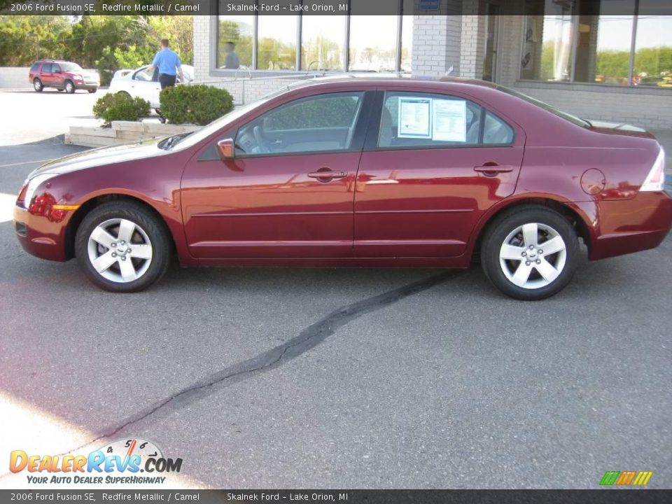 2006 Ford Fusion SE Redfire Metallic / Camel Photo #2