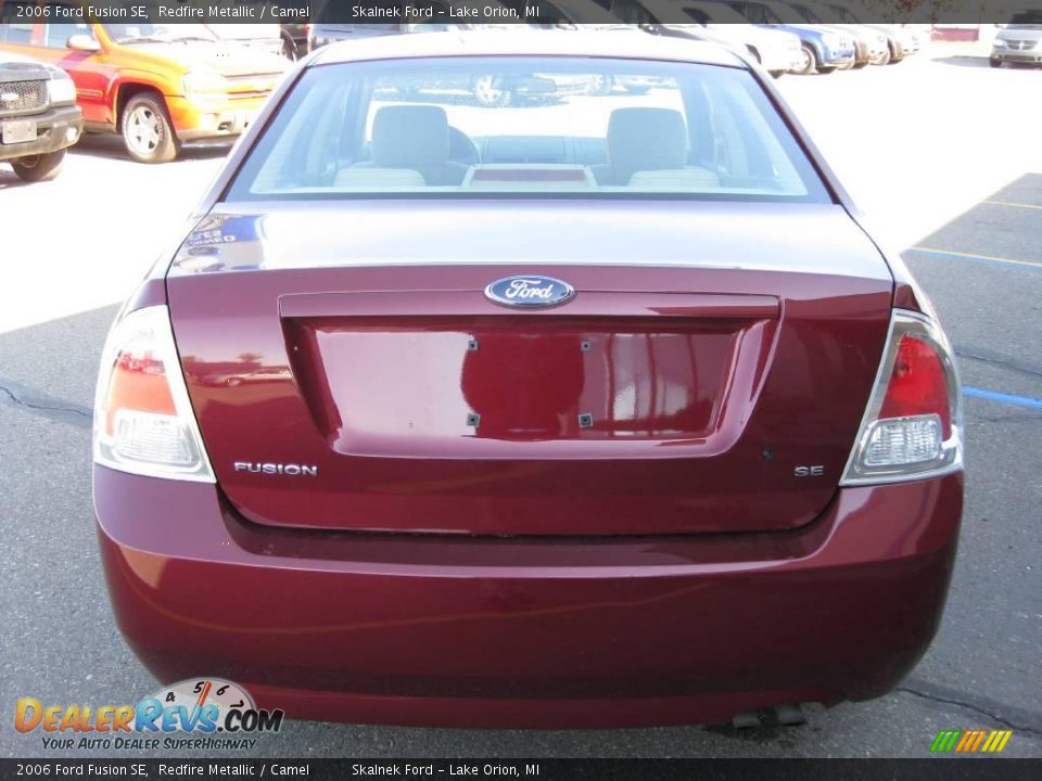 2006 Ford Fusion SE Redfire Metallic / Camel Photo #3