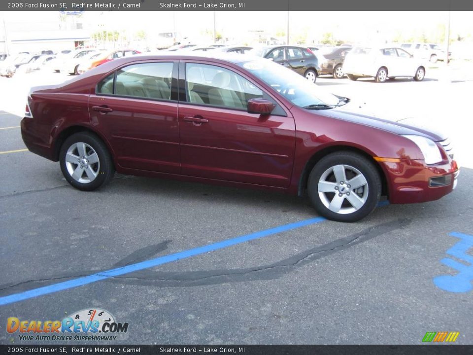 2006 Ford Fusion SE Redfire Metallic / Camel Photo #4