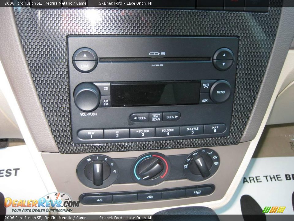 2006 Ford Fusion SE Redfire Metallic / Camel Photo #9