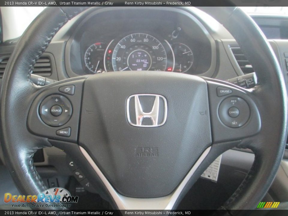 2013 Honda CR-V EX-L AWD Urban Titanium Metallic / Gray Photo #24