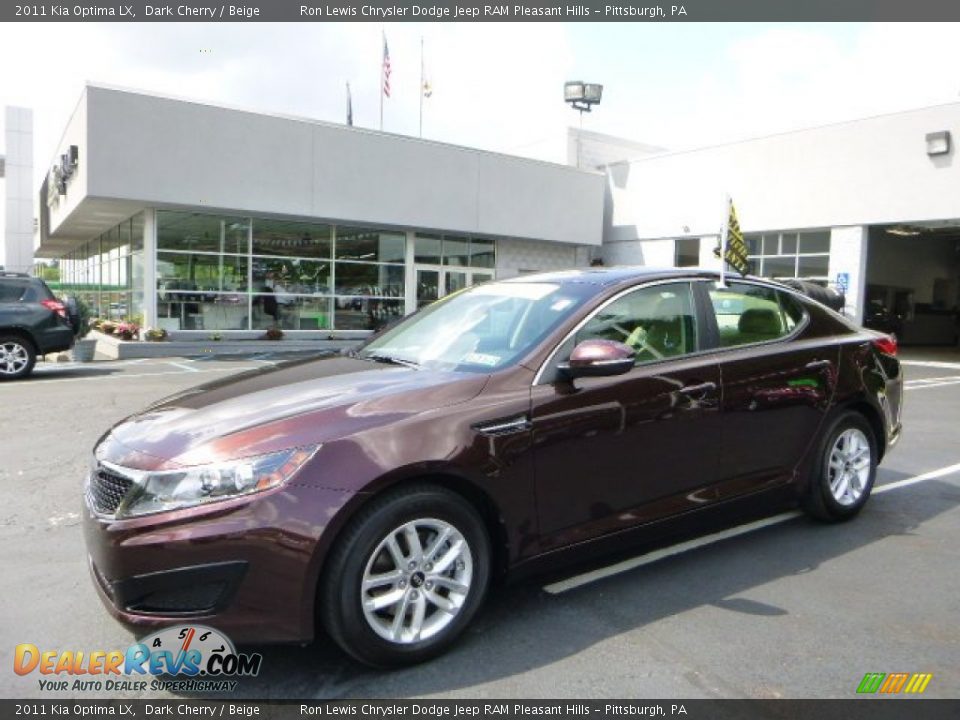 2011 Kia Optima LX Dark Cherry / Beige Photo #1