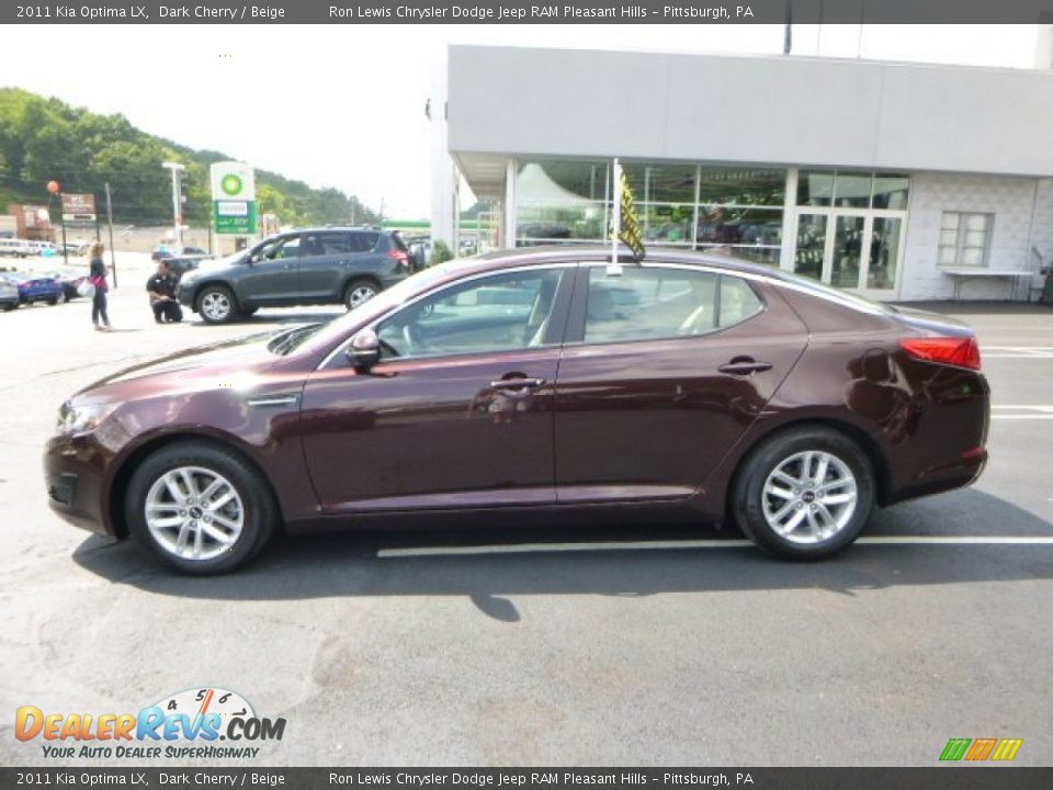 2011 Kia Optima LX Dark Cherry / Beige Photo #2