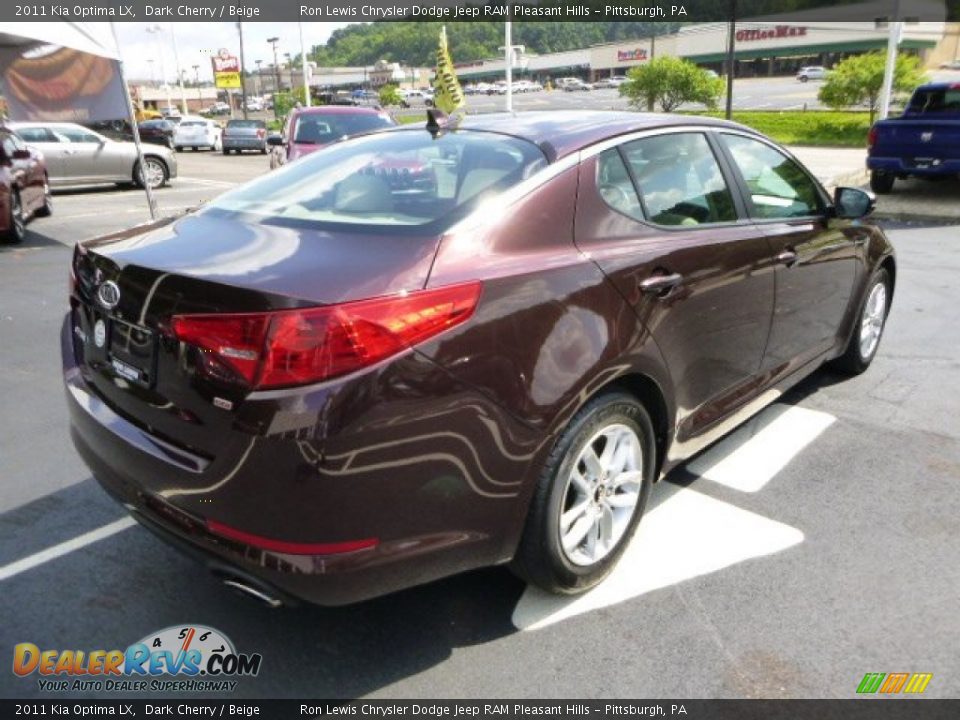 2011 Kia Optima LX Dark Cherry / Beige Photo #5