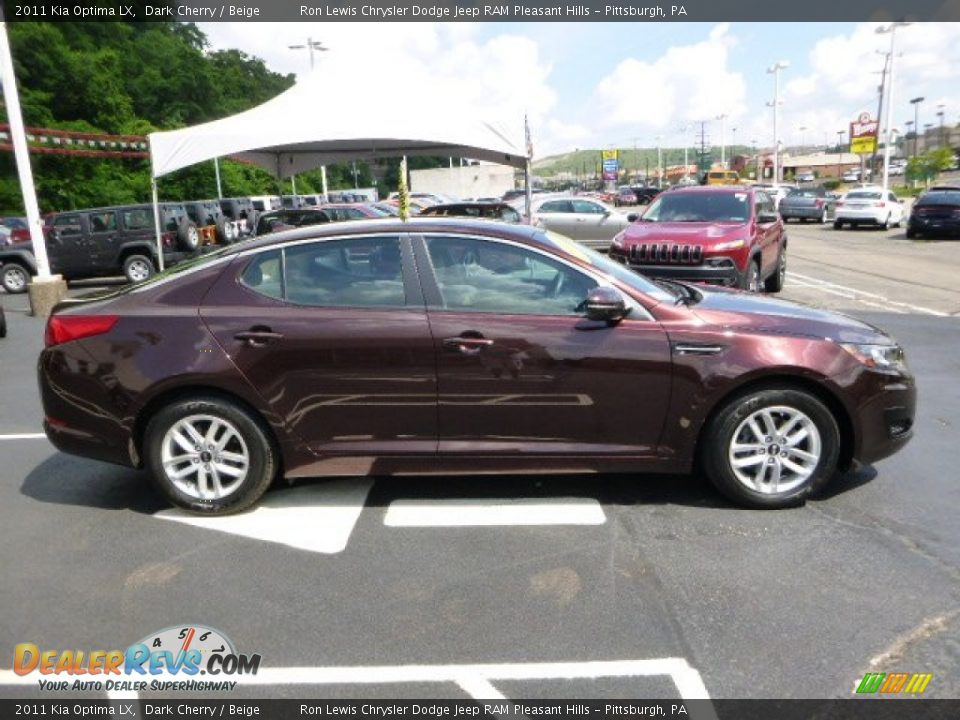 2011 Kia Optima LX Dark Cherry / Beige Photo #6