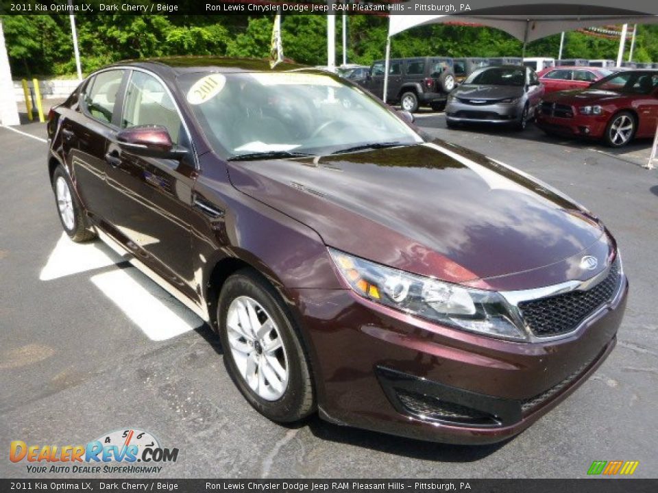 2011 Kia Optima LX Dark Cherry / Beige Photo #7