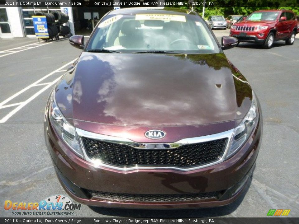 2011 Kia Optima LX Dark Cherry / Beige Photo #8
