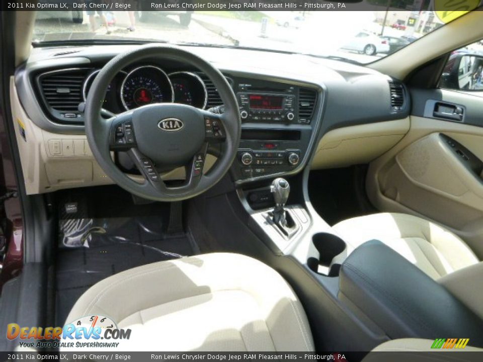 2011 Kia Optima LX Dark Cherry / Beige Photo #12