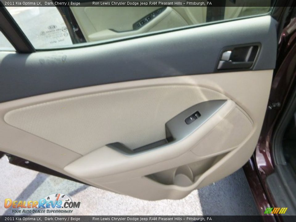 2011 Kia Optima LX Dark Cherry / Beige Photo #13
