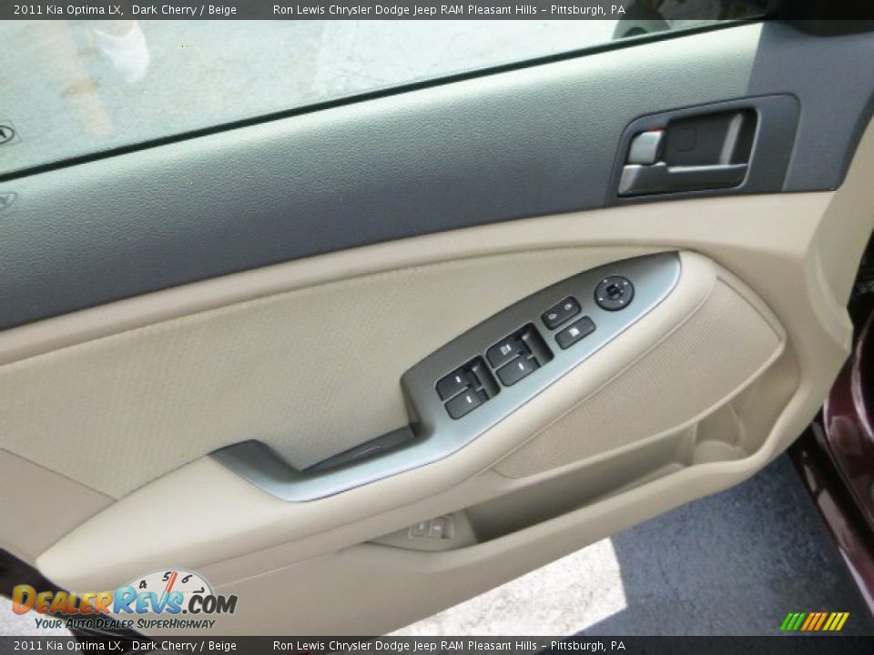 2011 Kia Optima LX Dark Cherry / Beige Photo #14