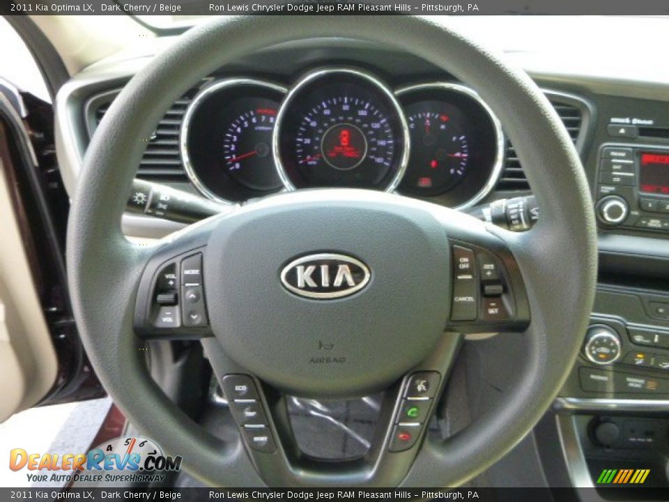 2011 Kia Optima LX Dark Cherry / Beige Photo #17