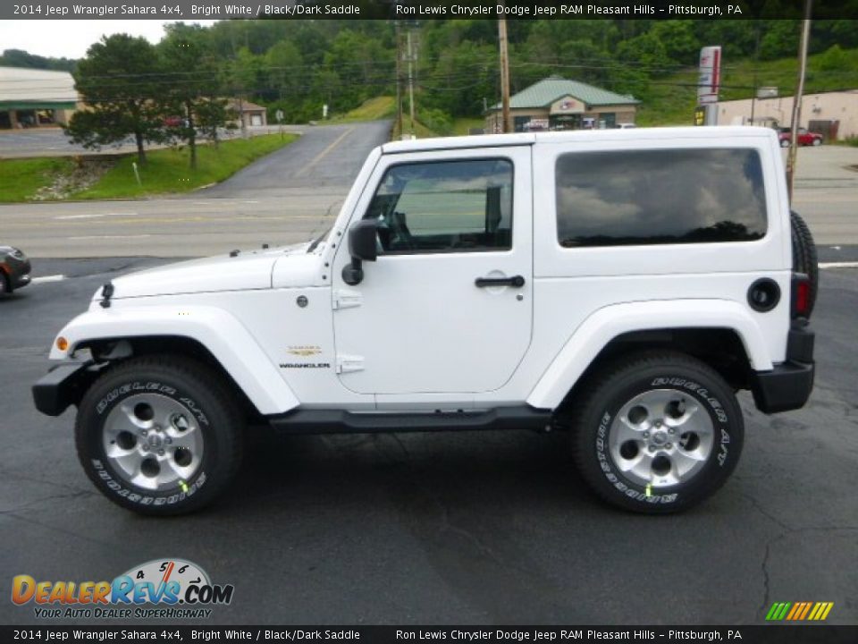 2014 Jeep Wrangler Sahara 4x4 Bright White / Black/Dark Saddle Photo #2