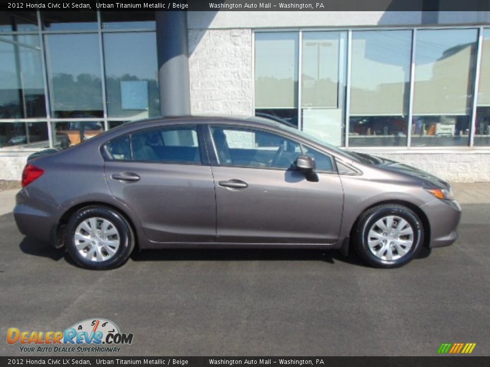 2012 Honda Civic LX Sedan Urban Titanium Metallic / Beige Photo #2