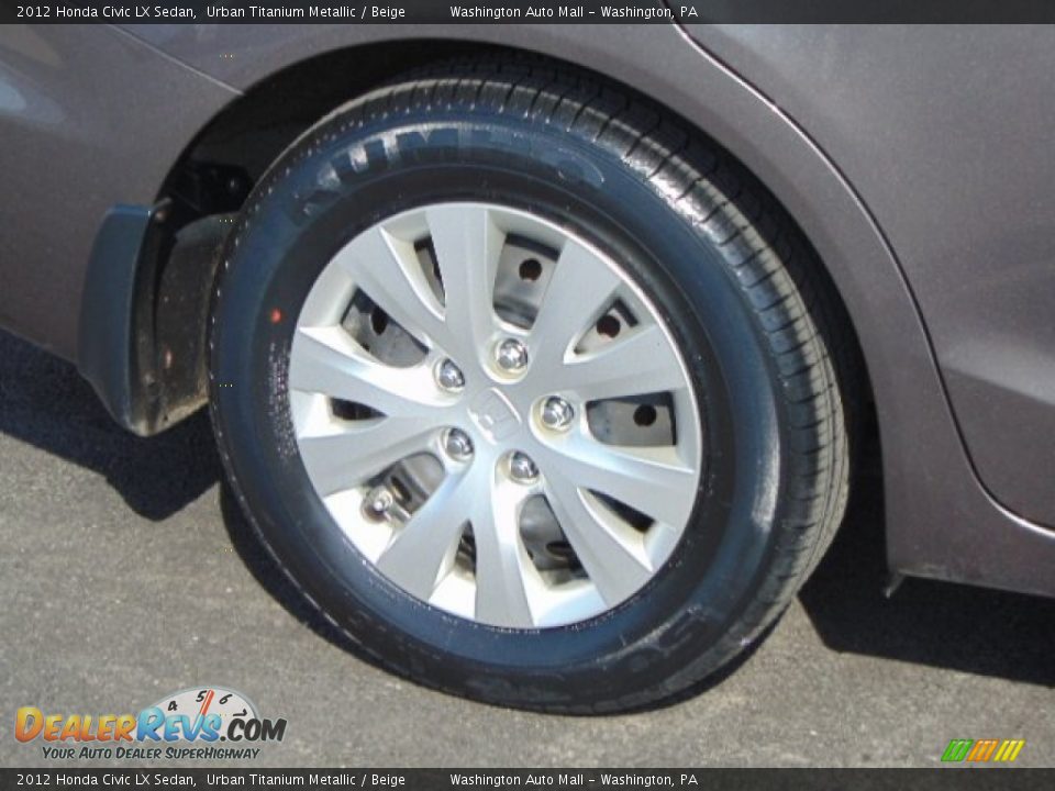 2012 Honda Civic LX Sedan Urban Titanium Metallic / Beige Photo #3