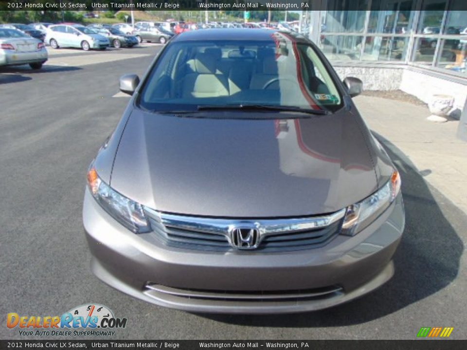 2012 Honda Civic LX Sedan Urban Titanium Metallic / Beige Photo #4