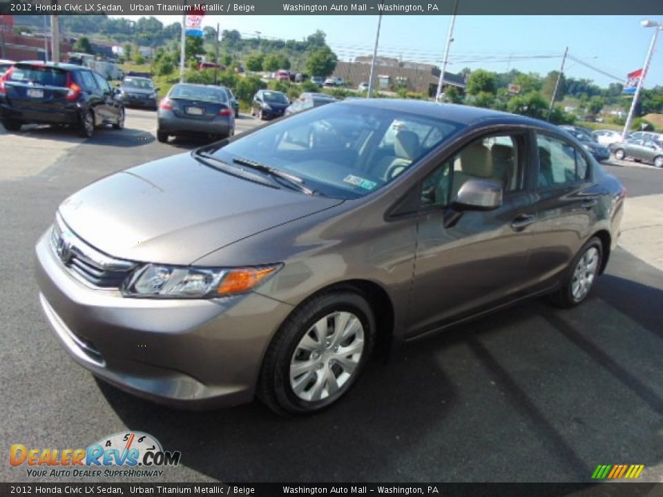 2012 Honda Civic LX Sedan Urban Titanium Metallic / Beige Photo #5