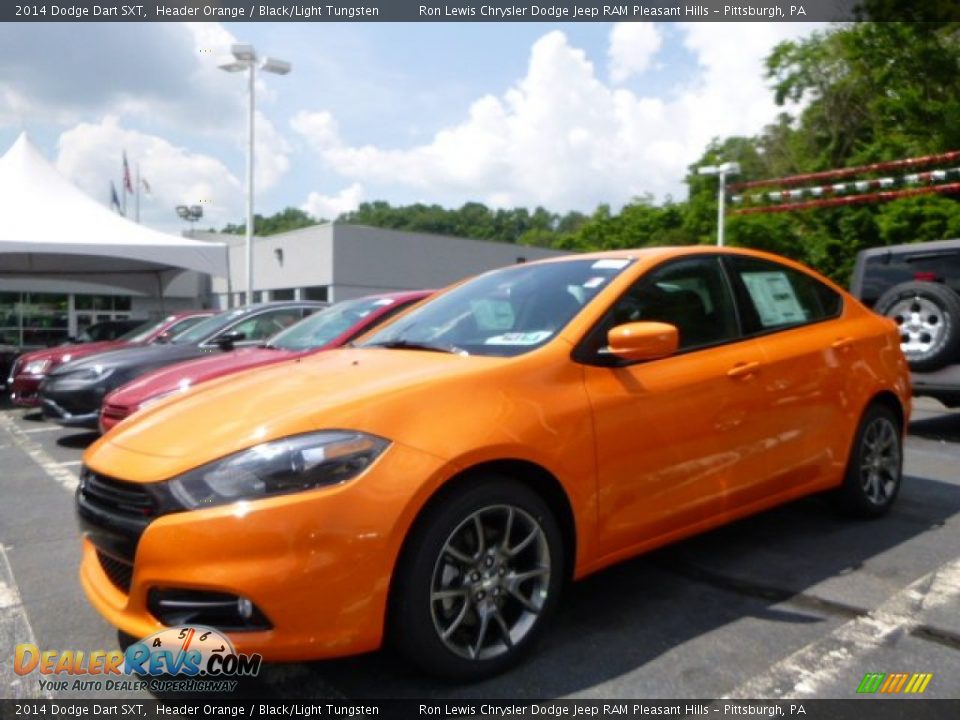 2014 Dodge Dart SXT Header Orange / Black/Light Tungsten Photo #1