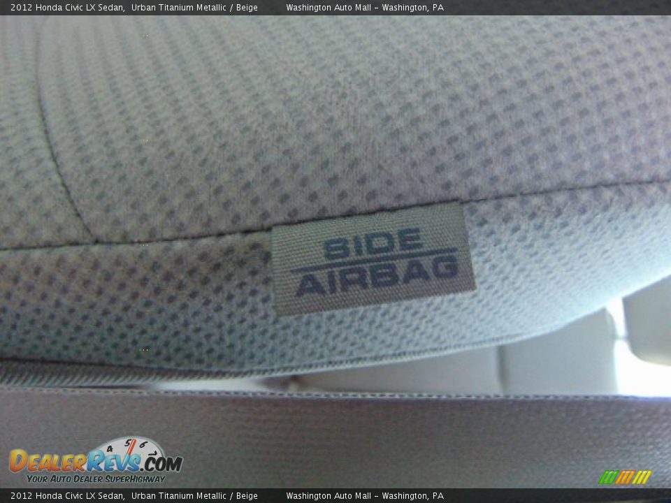 2012 Honda Civic LX Sedan Urban Titanium Metallic / Beige Photo #12