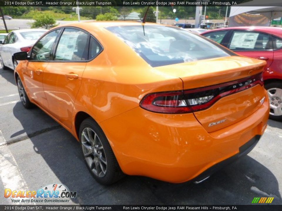 2014 Dodge Dart SXT Header Orange / Black/Light Tungsten Photo #2