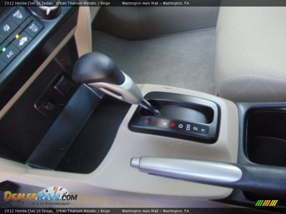 2012 Honda Civic LX Sedan Urban Titanium Metallic / Beige Photo #13