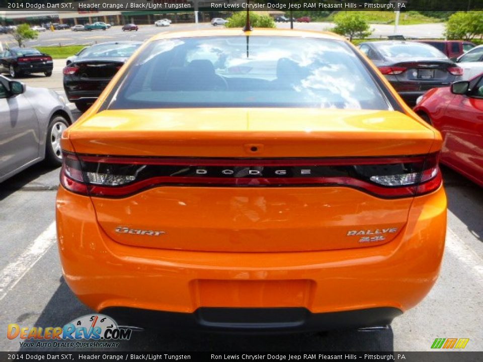 2014 Dodge Dart SXT Header Orange / Black/Light Tungsten Photo #3