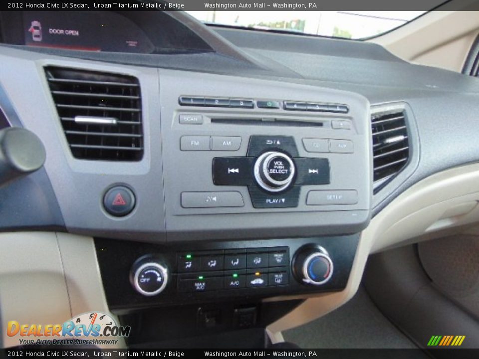 2012 Honda Civic LX Sedan Urban Titanium Metallic / Beige Photo #14