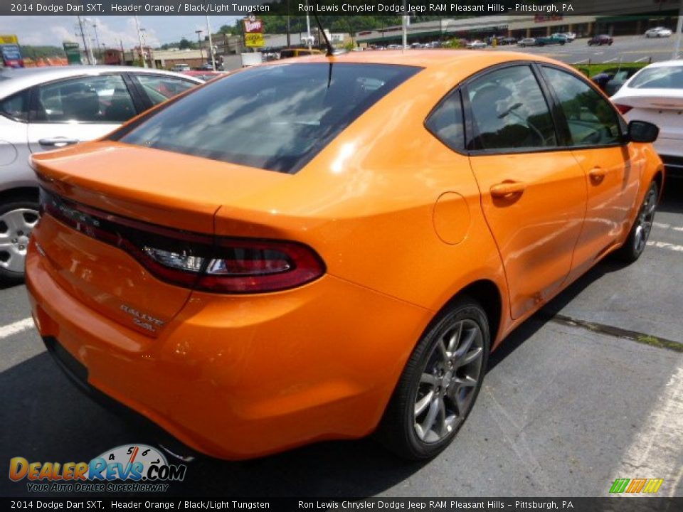 2014 Dodge Dart SXT Header Orange / Black/Light Tungsten Photo #4